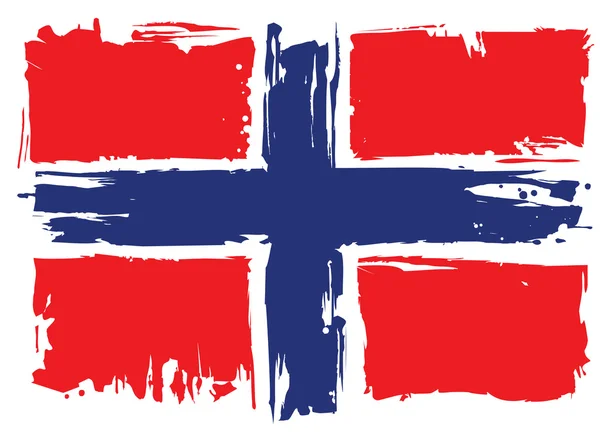Norveç bayrağı. Tasarım öğesi — Stok Vektör