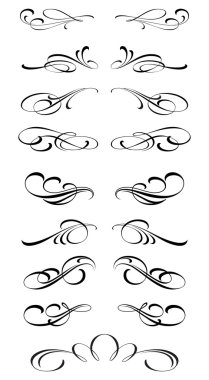 Kaligrafi dekoratif tasarım öğeleri