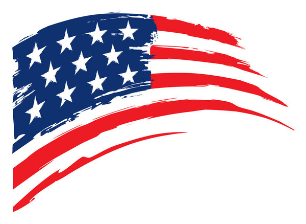 Grunge flag of united states of america