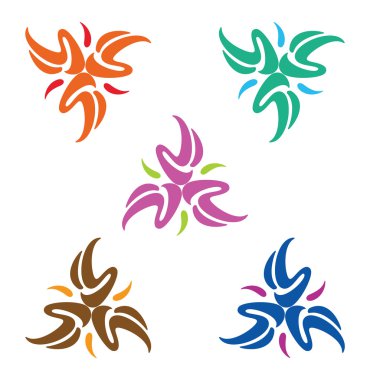 Tasarım üçgen logo öğesi üzerinde beyaz izole