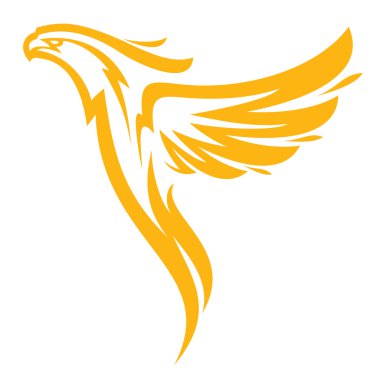 Phoenix spor maskotu. Etiket. Logo