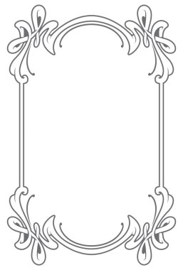 Art nouveau tarzında dekoratif çerçeve