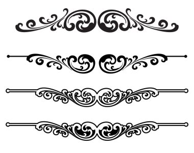 Kaligrafi tasarım öğeleri. Dekorasyon