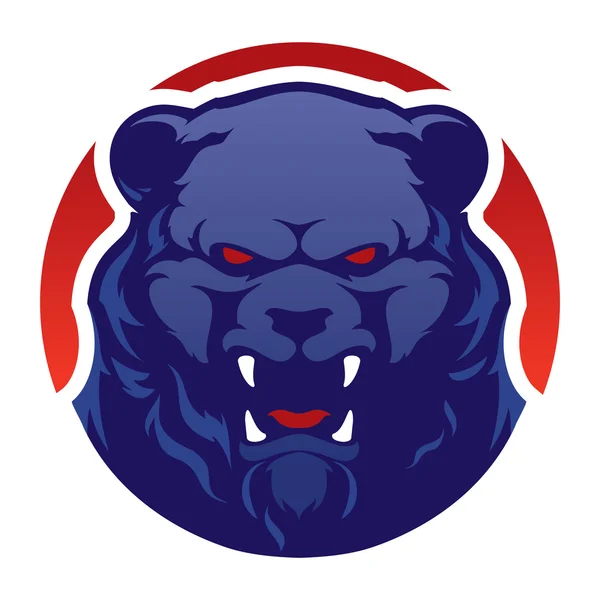 Modern professional logo with grizzly bear for a sport team. — Stock Vector