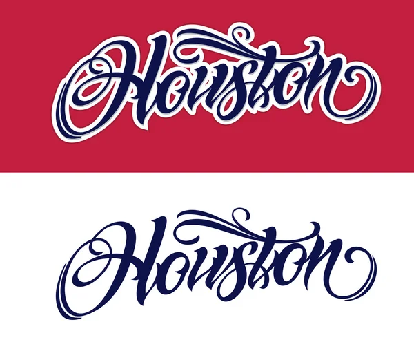 Houston lettering in tattoo style — Stock Vector