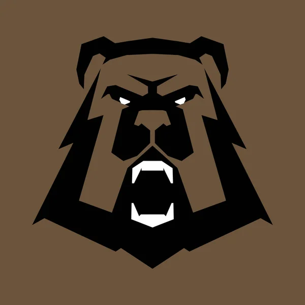 Медвежья Голова Спортивный Логотип Отлично Подходит Спортивных Логотипов Командных Талисманов — стоковый вектор