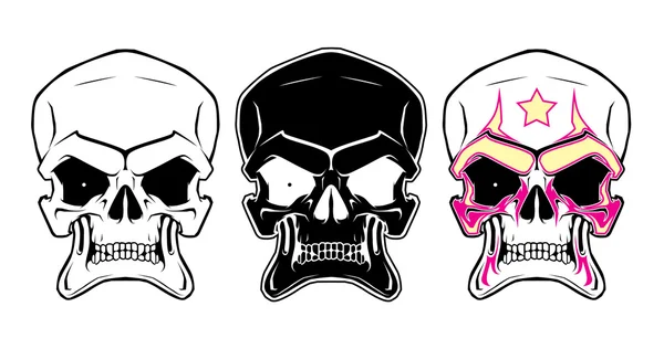 Cartoon Skull — Stock Vector