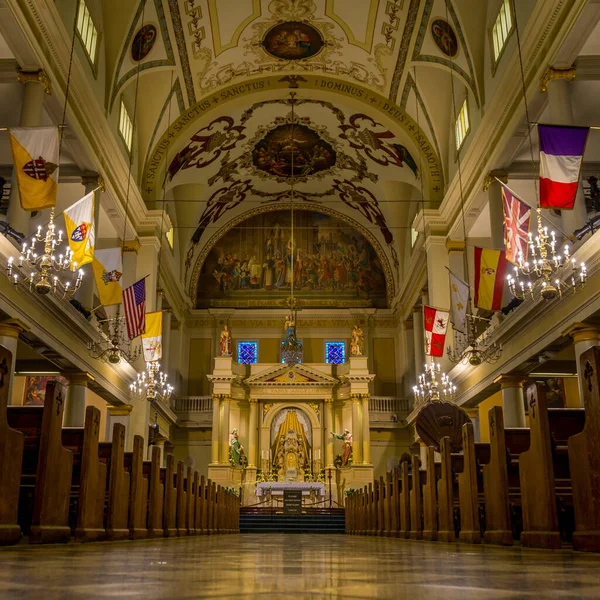 Louis Cathedral New Orleans Louisiana Louis Cathedral Oldest Cathedral Continuous — 图库照片