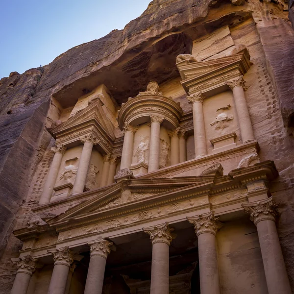 Petra Giordania Antica Città Petra Che Mostra Tesoro Conosciuta Anche — Foto Stock