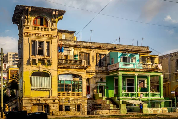 Havane Cuba Avril 2014 Résidences Population Locale Havane Cuba — Photo