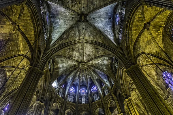 Catedral Barcelona Foi Construída Entre Séculos Xiii Xiv Final Século — Fotografia de Stock