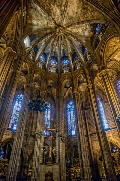 Catedral Barcelona Foi Construída Entre Séculos Xiii Xiv Final Século — Fotografia de Stock