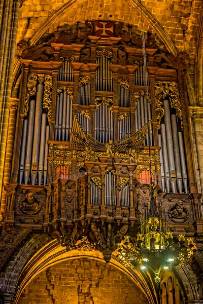 Catedral Barcelona Órgão Catedral Grande Importância Artística Litúrgica Histórica Foi — Fotografia de Stock