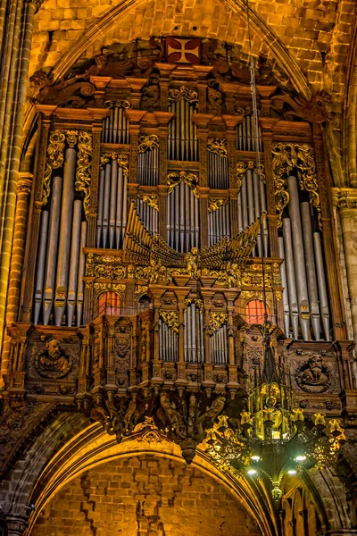 Barselona Katedrali. Katedral 'in organı büyük sanatsal, ayinsel ve tarihsel öneme sahiptir. 1537 ve 1539 yılları arasında inşa edilmiş ve 1985-1994 yılları arasında restore edilmiştir. 1990 yılından itibaren, her ay popüler organ konserleri programlandı.