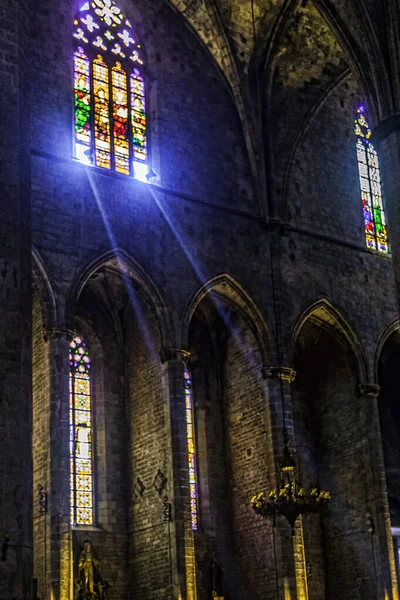 Igreja Santa Maria Del Mar Barcelona Espanha Construído Entre 1329 — Fotografia de Stock
