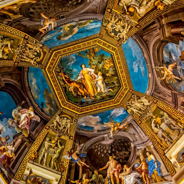 Dipinti Soffitto Museo Vaticano Musei Vaticani Sono Musei Pubblici Della — Foto Stock