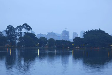 Ibirapuera Parkı soğuk günde