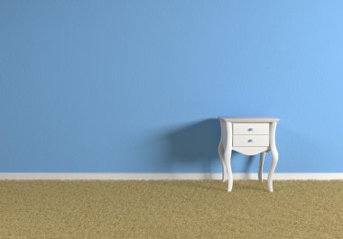 Empty blue room clipart