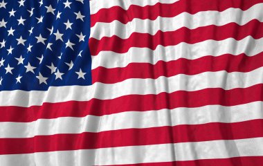 Corrugated united states flag