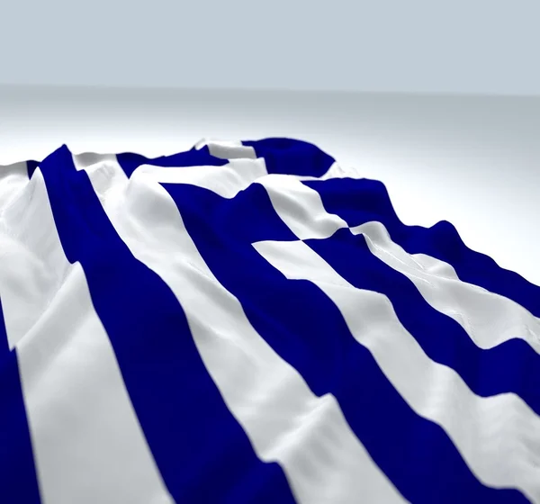 Греция с размахивающим флагом — стоковое фото
