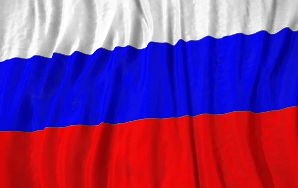 Bandera de Rusia corrugada — Foto de Stock