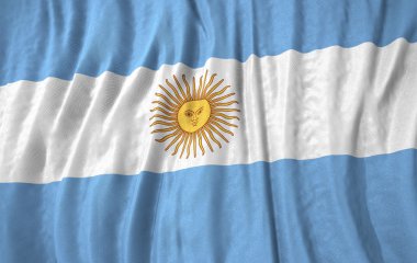 Corrugated argentina flag