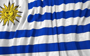 Corrugated uruguay flag