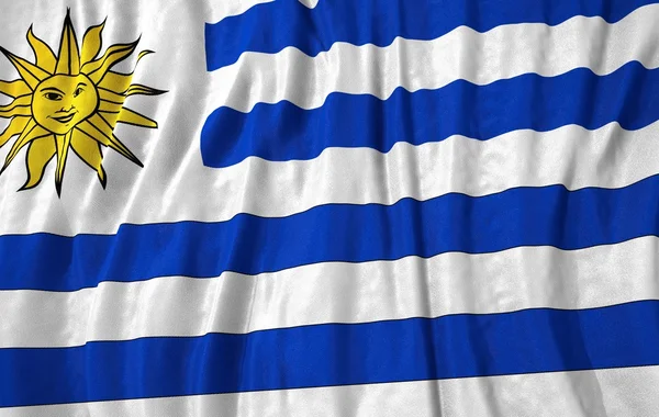 Corrugated uruguay flag — Stock Fotó