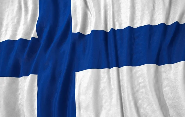 Corrugated finland flag — 스톡 사진