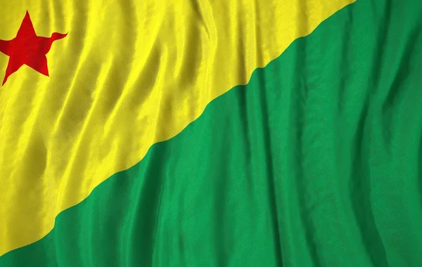 Corrugated brazilian state acre flag — 图库照片