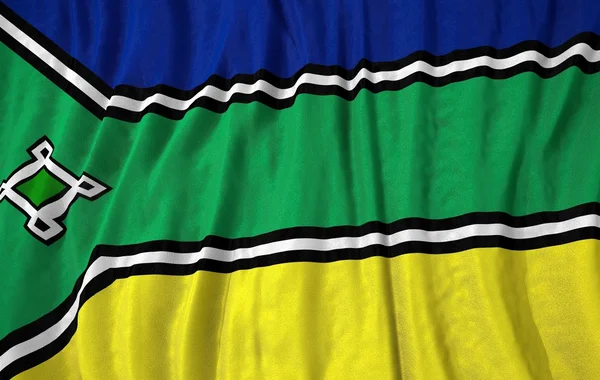 Bandeira ondulada do estado brasileiro de amapa — Fotografia de Stock