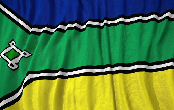 Corrugated brazilian state amapa flag — Zdjęcie stockowe