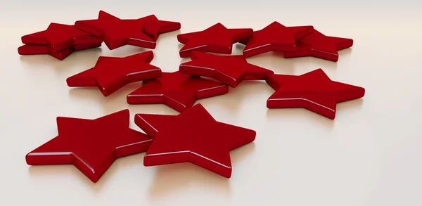 birkaç yığılmış kırmızı yıldız