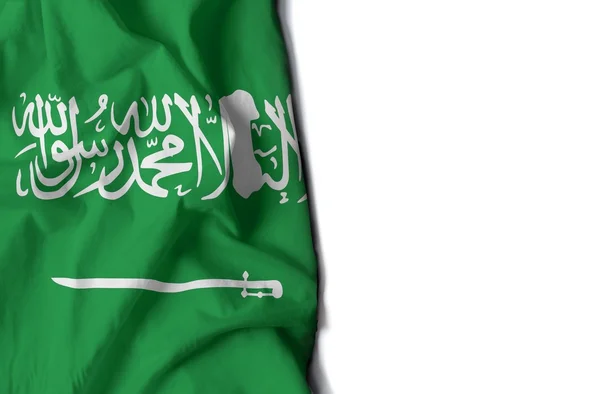 Vlající vlajka Saúdské Arábie, Střední východ — Stock fotografie