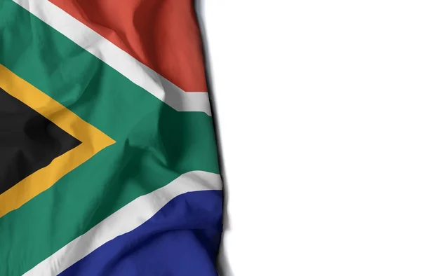 Vlající vlajka Jihoafrické republiky — Stock fotografie