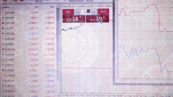 FINTECH - MS tela de serviços financeiros com fundo movimento moeda sutil — Vídeo de Stock