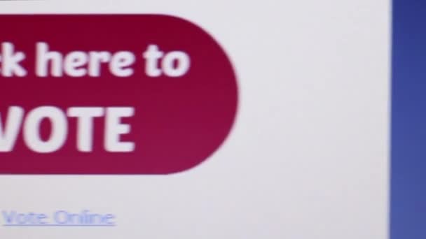 사용자 투표 버튼 라운드 적갈색 클릭의 로스 앤젤레스, 캘리포니아-5 월 15 일, 2016: 매크로 Cu — 비디오