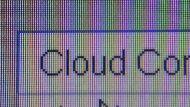 Macro Close Up Dolly Move Across Search Query: 'Cloud Computing' — 비디오