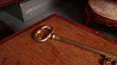 Vintage Key On Table - Dolly Move in/out & Settle (# 4)