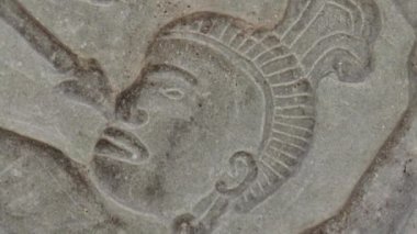 Antik Tapınak (Angkor) - Bas-kabartma detay Ecu savaş oyma sahne