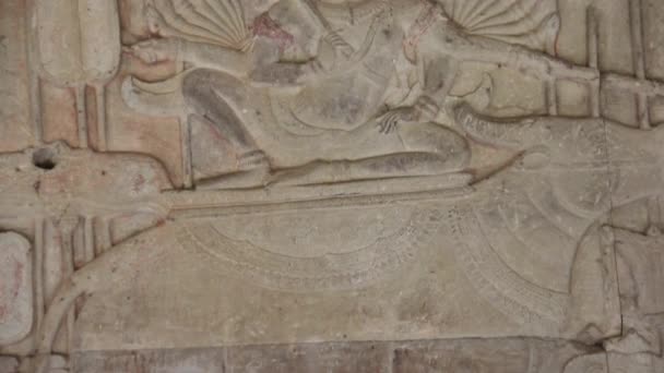 Alter Tempel (angkor) - Flachrelief Detail # 8 — Stockvideo