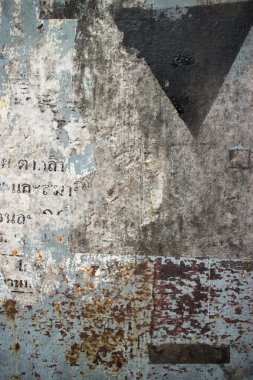 Abstract Texture: Exterior Electrical Box in Thailand with Trian