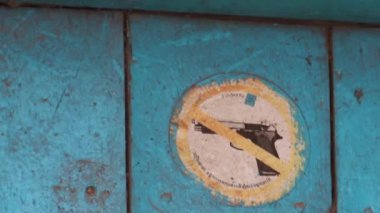 Fransız Sömürge: 'silah izin yok' Etiket ondoorway, eski deco Asya Sineması