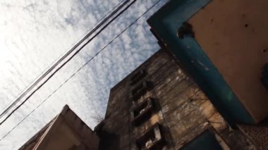 Düşük açılı #2 eğimli eski retro deco vintage sinema evi Asya aşağı