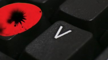 'VIRUS' Bilgisayar Klavyesi tuşları boyunca eğimli Macro dolly '