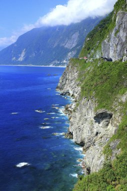 Hualien Tayvan 'ın deniz manzarası