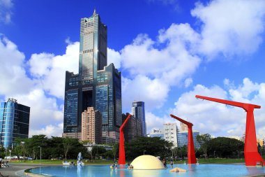 kaohsiung 85. bina manzara heykeli