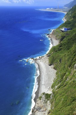 Hualien Tayvan 'ın deniz manzarası
