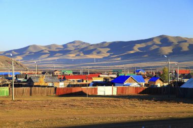 Moğolistan 'daki dağ manzarası