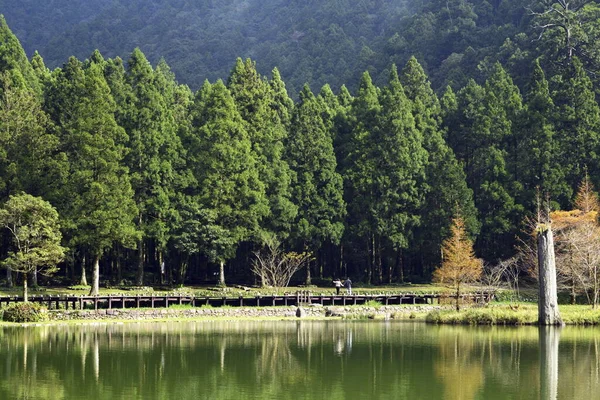 Vista Lago Yilan Taiwan — Fotografia de Stock